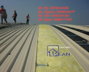 Thi công bông thuỷ tinh cách nhiệt